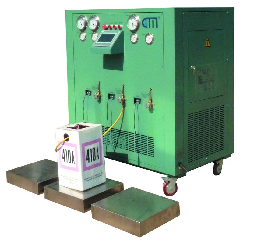 three stages R404a refrigerant filling machine freon split charging station multiple stations recovery charging machine