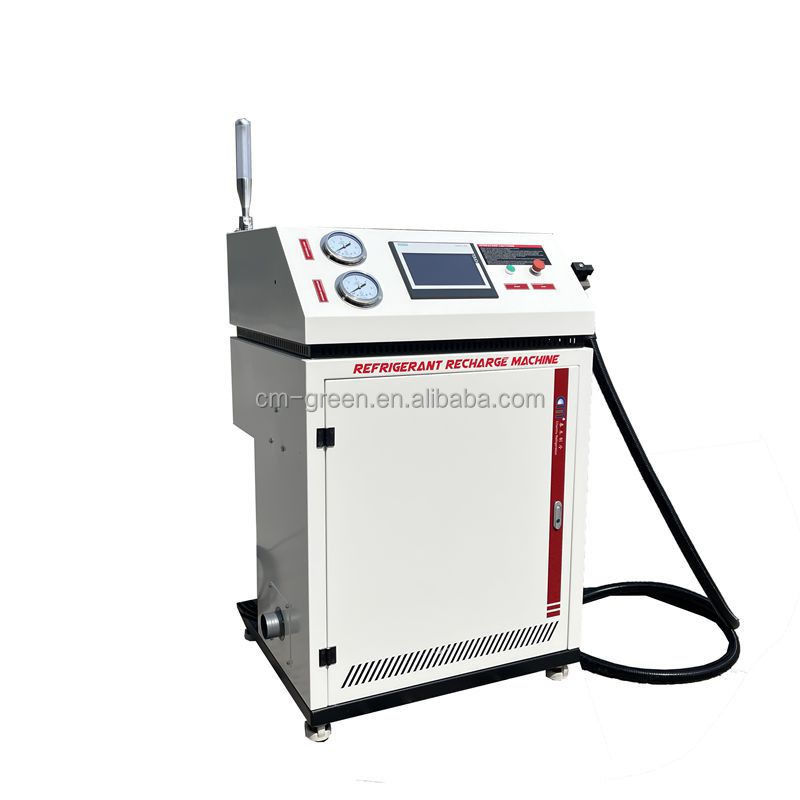 Flammable R32 R600a Fully Automatic PLC Refrigerant Recharge Machine Single System A/C Gas Recovery Charging Machine