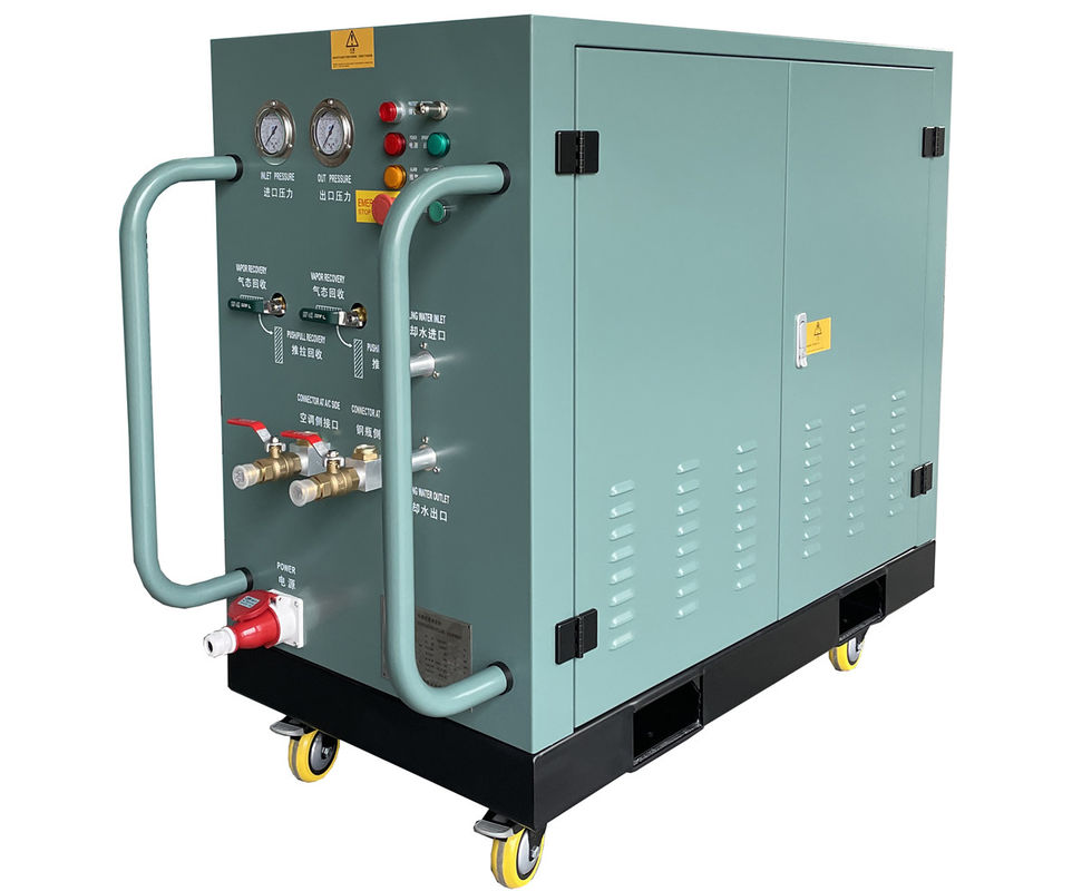 7HP oil less CFC HCFC HFC refrigerant recovery machine R134a freon ISO tank recovery charging machine gas recovery pump