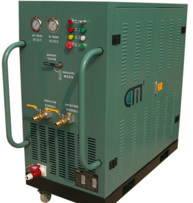 7HP oil less CFC HCFC HFC refrigerant recovery machine R134a freon ISO tank recovery charging machine gas recovery pump
