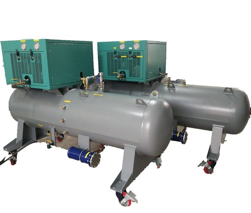 2HP oil less refrigerant storage tank recovery machine R134a recovery pump chiller ac recharge gas charging machine
