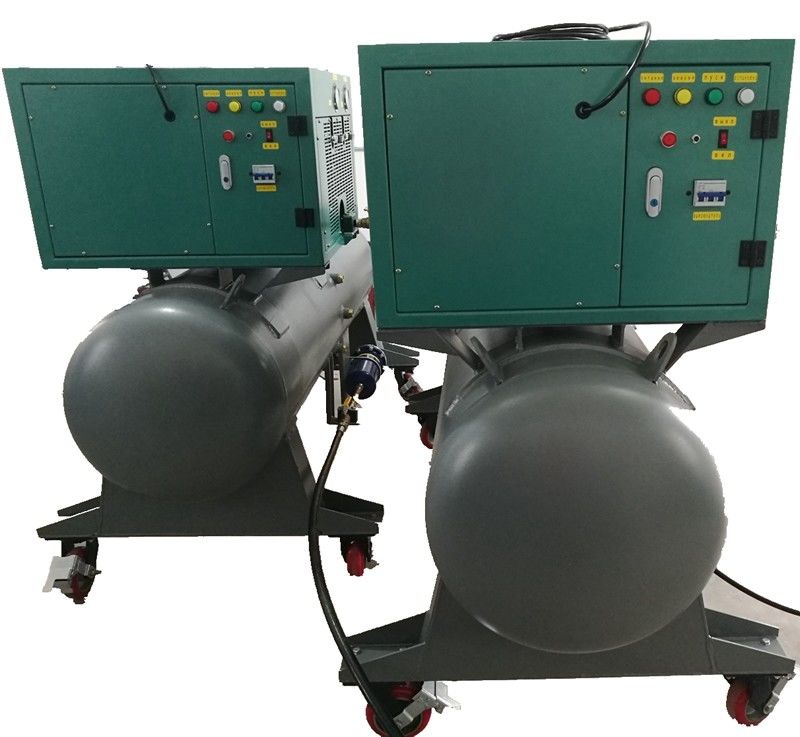 2HP oil less refrigerant storage tank recovery machine R134a recovery pump chiller ac recharge gas charging machine
