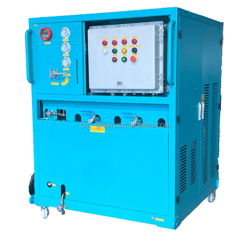 explosion proof refrigerant gas recovery machine 25HP full oil less recovery unit a/c recovery recharge station