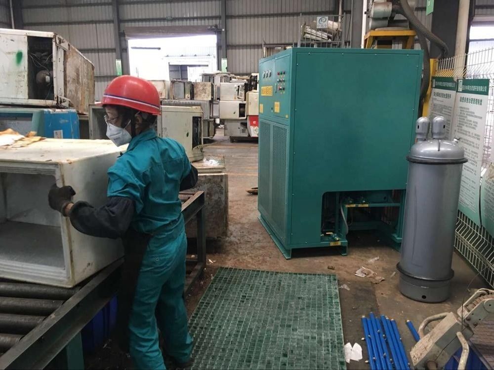 large power 25HP refrigerant recovery unit disassembly line recovery machine old air conditioner ac recycling machine