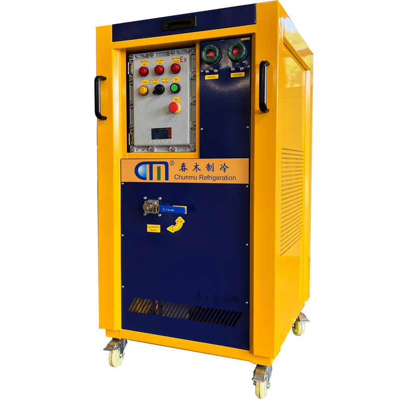 dual cylinders 4HP refrigerant tank recovery machine freon recovery gas recharge charging machine