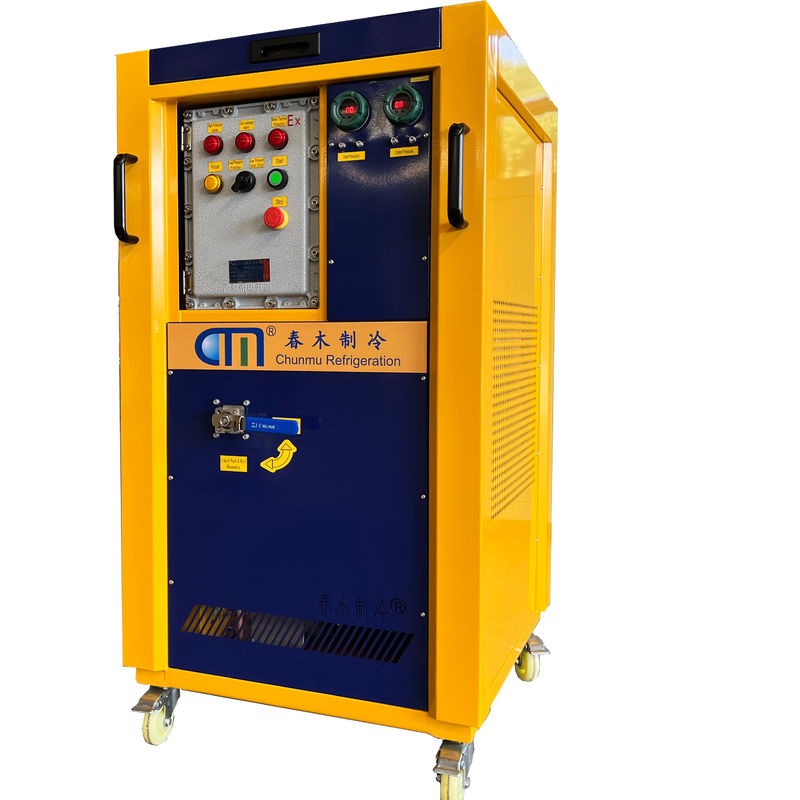 Air Conditioning 4HP Freon Recovery Machine Explosion Proof R290 R600a Ac Refrigerant Charging Recharge Machine