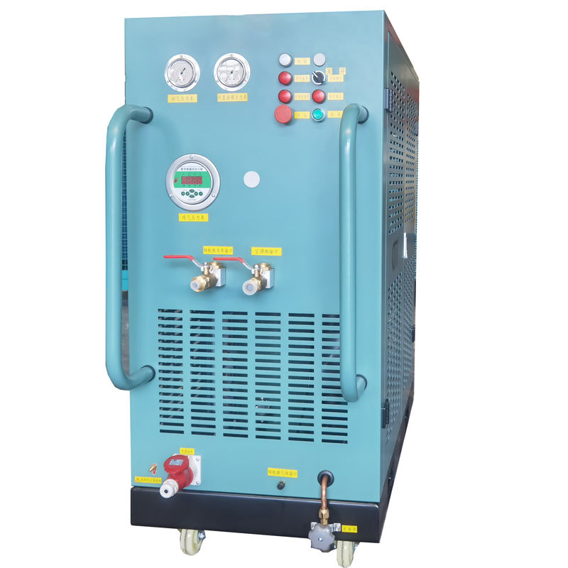 R134a R410a refrigerant recovery pump ac recovery charging equipment 5HP ISO tank gas recovery machine