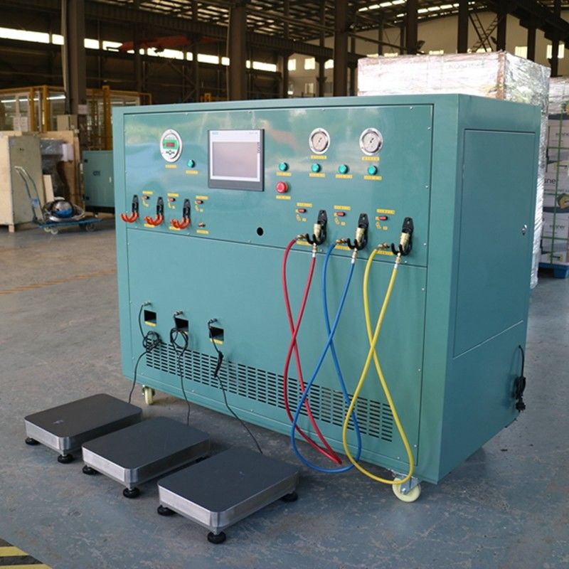 R134a refrigerant refilling machine ISO tank recovery pump gas recovery charging machine split charging equipment
