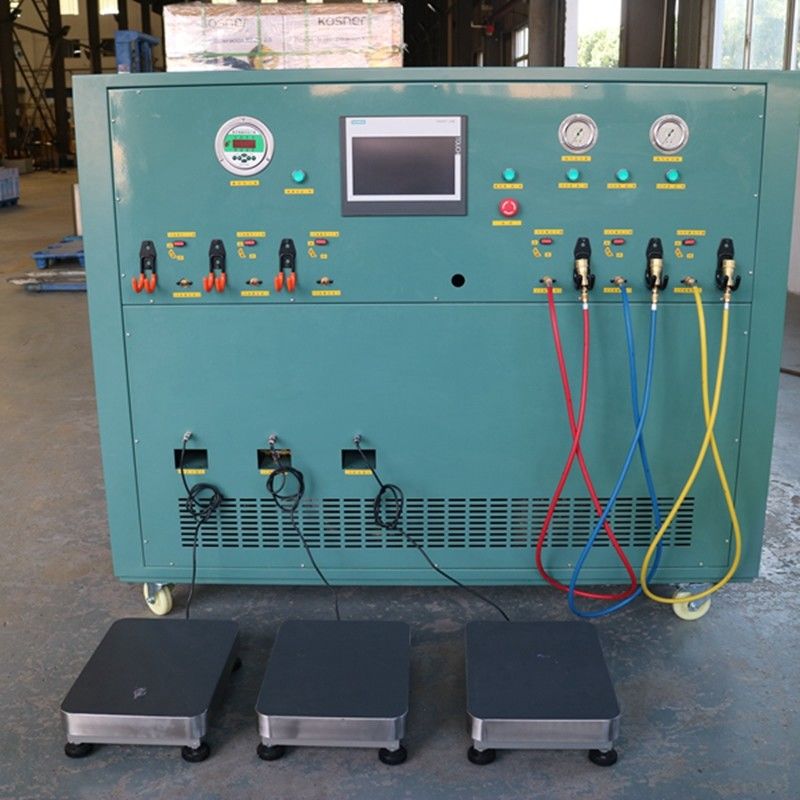 R134a refrigerant refilling machine ISO tank recovery pump gas recovery charging machine split charging equipment