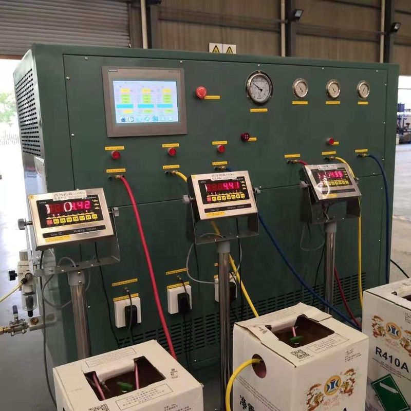 3-stage R404a refrigerant filling equipment R134a recovery charging filling machine gas charging station