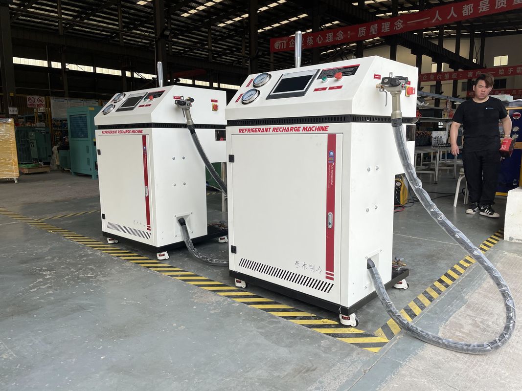 R134a Refrigerant Charging Machine System PLC Control Model CM8600 R32 Dual System Charging Station