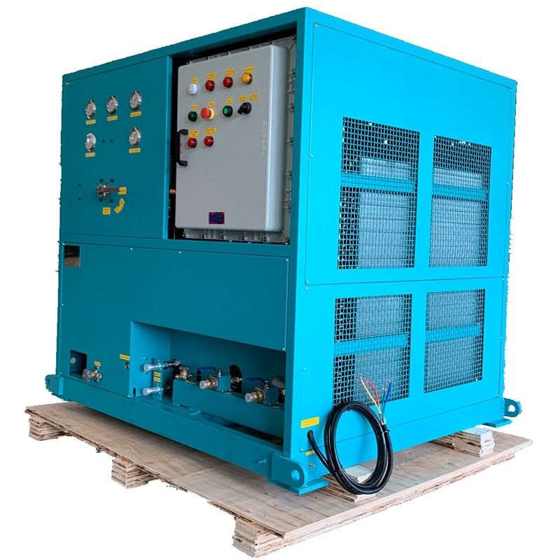 explosion proof refrigerant gas recovery machine 25HP full oil less recovery unit a/c recovery recharge station
