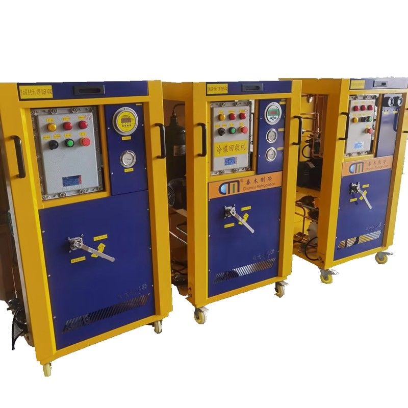 explosion proof refrigerant gas recovery unit R32 R290 hydrocarbon recovery charging machine 4HP recovery pump