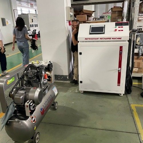 R600 R290 Hydrocarbon Ac Recharge Machine Automatic PLC Charging Station Flammable Refrigerant Ac Gas Charging Machine