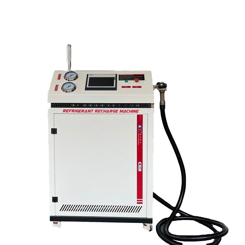 CM8600 Refrigerant Fluid Gas Charging Equipment Automatic PLC Air Condition Charging Station R134a R410A