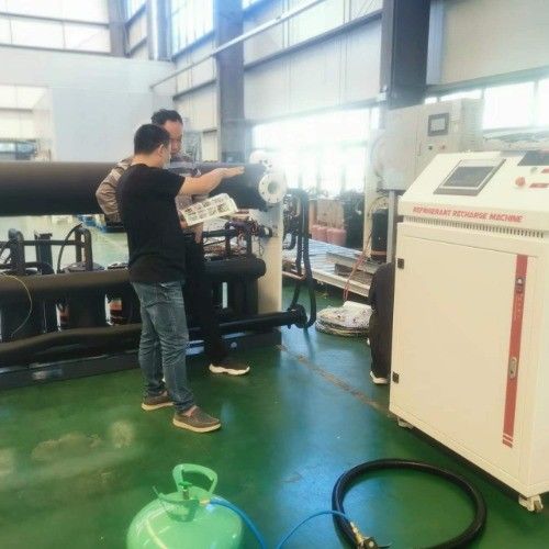Air Conditioning Fully Automatic Refrigerant Charging Machine R134a PLC AC Recovery Recharge Filling Machine
