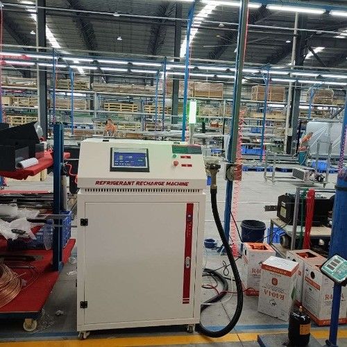 R32 R410A single system Siemens PLC automatic freon refrigerant charging equipment